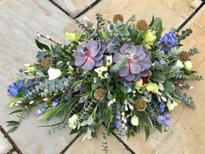 Textured Foliage Spray with Succulents