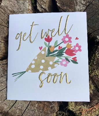 Get Well Soon Flowers Card