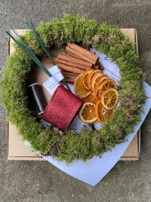 DIY Door Wreath Kit Red