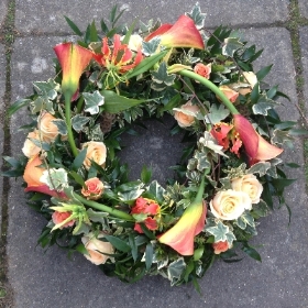 Peach Contemporary wreath