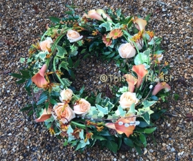 Peach Contemporary wreath