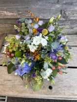 Compostable posy on moss